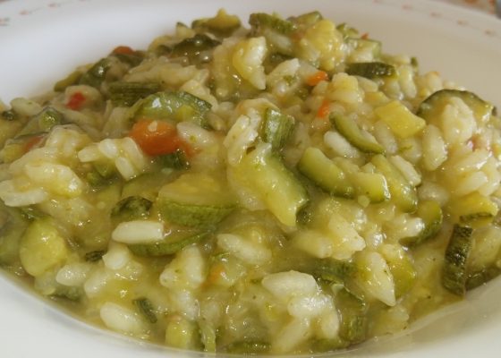 Riso con zucchine