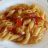 Mezze penne rigate con peperoni e provola