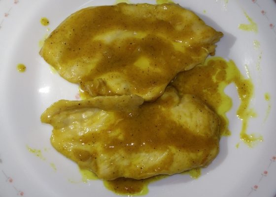 Pollo vino bianco e curry