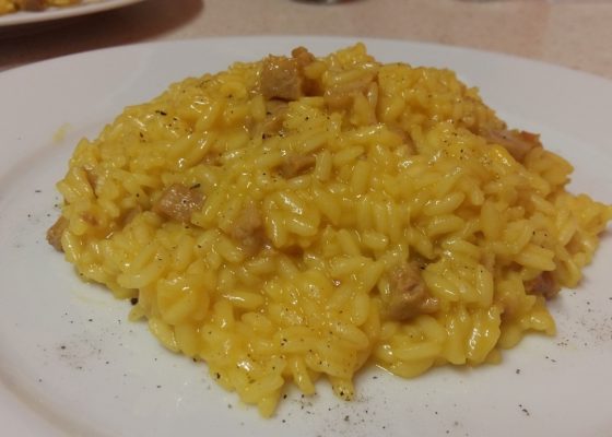 Risotto salsiccia e zafferano