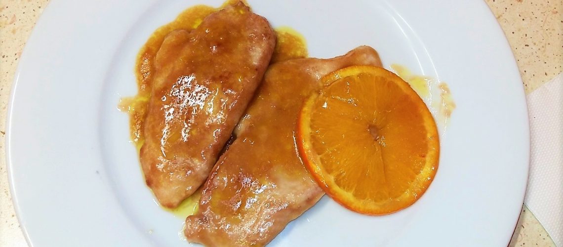Scaloppine di pollo all’arancia