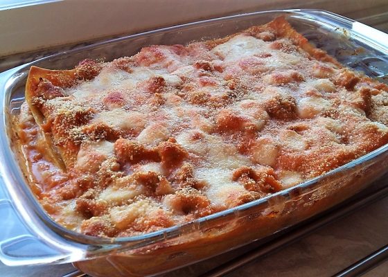 Lasagne con zucca e salsiccia