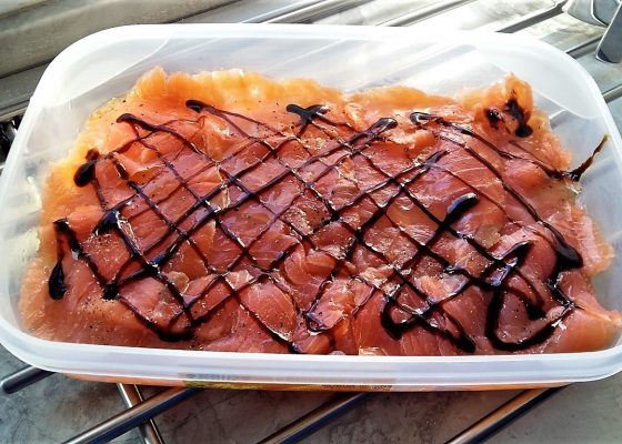 Salmone affumicato all’aceto balsamico