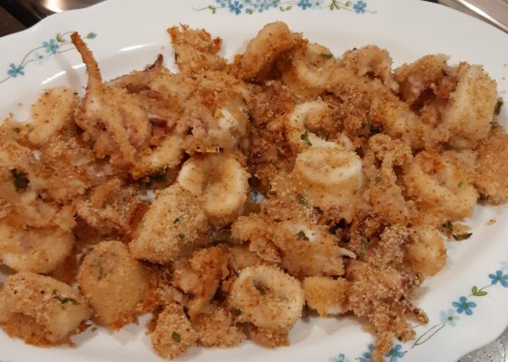 Calamari impanati al forno